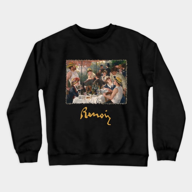 Luncheon of the Boating Party by Pierre Renoir Crewneck Sweatshirt by MasterpieceCafe